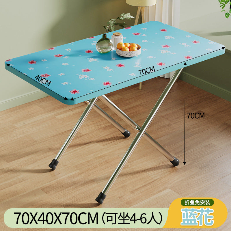 Small table, foldable table, dining table, for home rental house, simple dining table, outdoor portable rectangular stall table