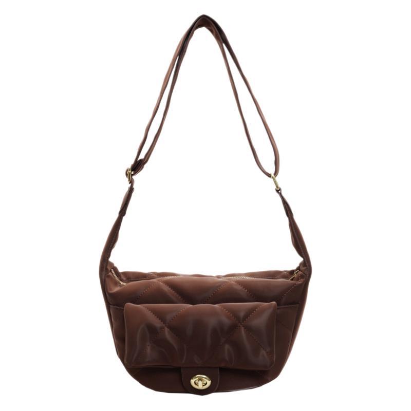 Fashion Korean saddle bag 2025 autumn and winter new versatile ins messenger bag women's niche one-shoulder dumpling bag
