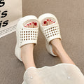 Cut outthick sole sandals women's summer outwearfashionnew arrival with skirtclassyfashioneasiest for match woven flip-flops