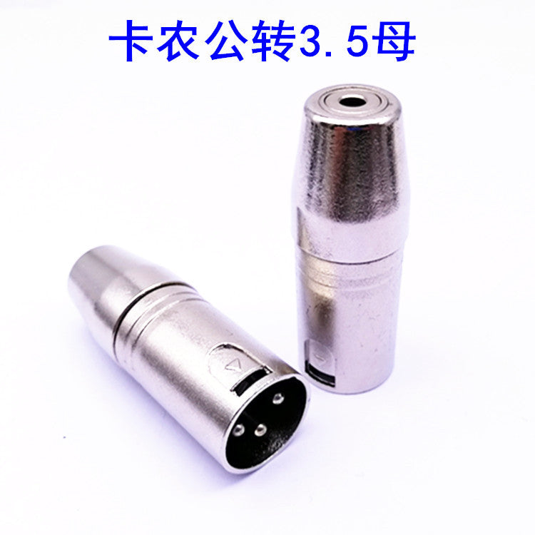 Mixer Camera Microphone 3.5MM Female Head to Three Core Balanced XLR Canon Male Audio Plug Adapter