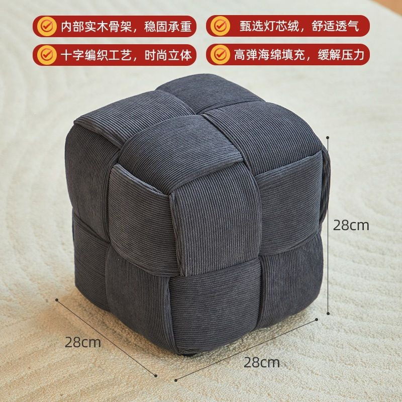 Entrance soft bag shoe changing stool for home door sofa stool bench popular fitting room stool makeup stool