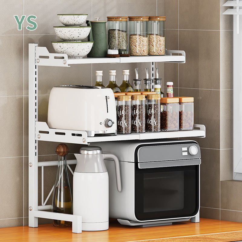 One piece of storage rack, delivery cabinet, carbon steel, kitchen rack, telescopic rice cooker, easy to clean and multi-functional storage