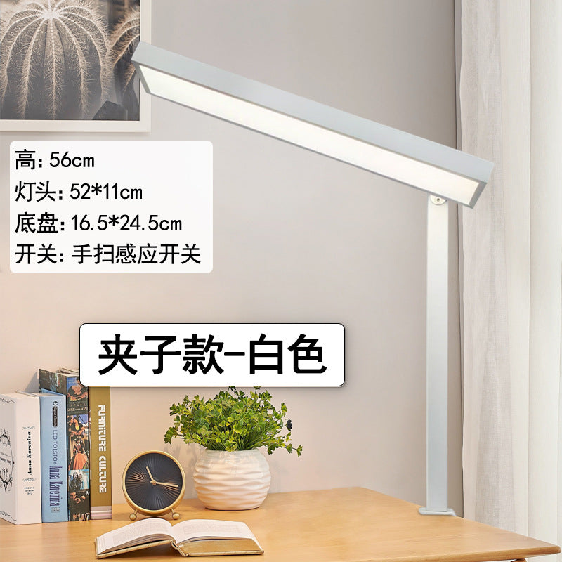 Full spectrum eye protection study desk lamp - ideal for kids' study rooms, student dorms, and reading - foldable clip-on table lamp