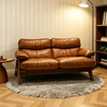 Second-hand style genuine leather sofa frenchretroaccessible luxury house small apartment living room american first-layer cowhide straight row combination