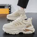 Men's spring trendy casual shoes: youth-friendly, versatile, mesh breathable, chunky sole, height-increasing, running & athletic sneakers