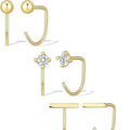 Amazon cross-border new zircon simple suit earrings versatile commuter hong kong style elegant earrings fashionable stylish women