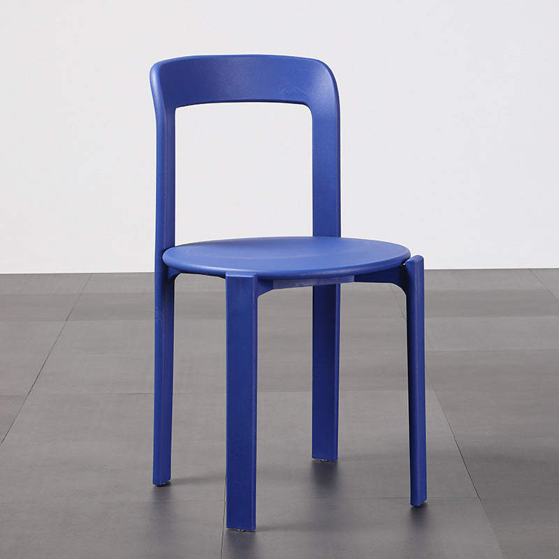 Nordic plastic chair - thickened, stackable dining chair for restaurants, cafes, indoor/outdoor use - dopamine backrest dining chair