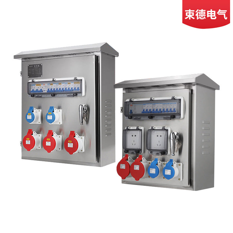Industrial socket box, stainless steel 304 waterproof maintenance power box, aviation plug, three-proof power plant, aviation bridge