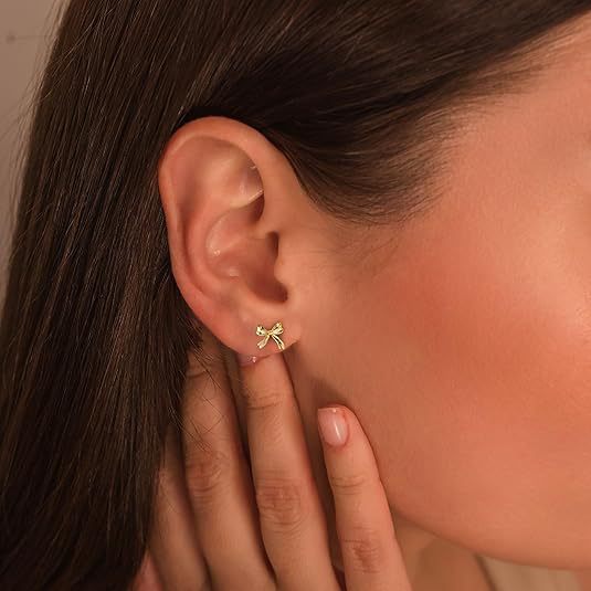 2024 new bowknot stud earrings for women, fashionable and elegant, unique and high-end, personalized earrings - in stock