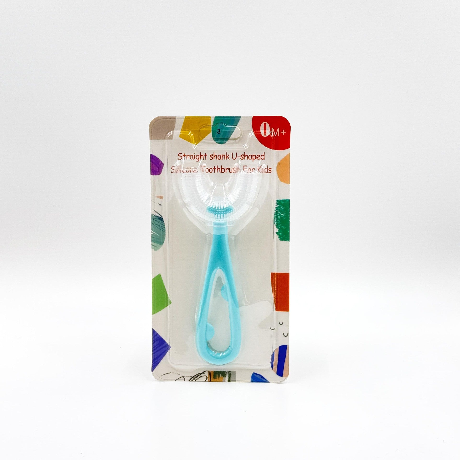 English card-mounted children's u-shaped toothbrush soft-bristled silicone oral cleaning children's toothbrush mouth-containing baby toothbrush