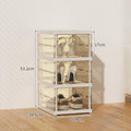 Thickened shoe box storage organizer - transparent folding shoe rack for boots, sneakers, and more - no assembly required, space-saving solution