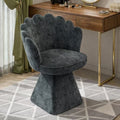 Luxury vanity stool for home use - rotating makeup chair with backrest for bedroom, closet, and nail salon