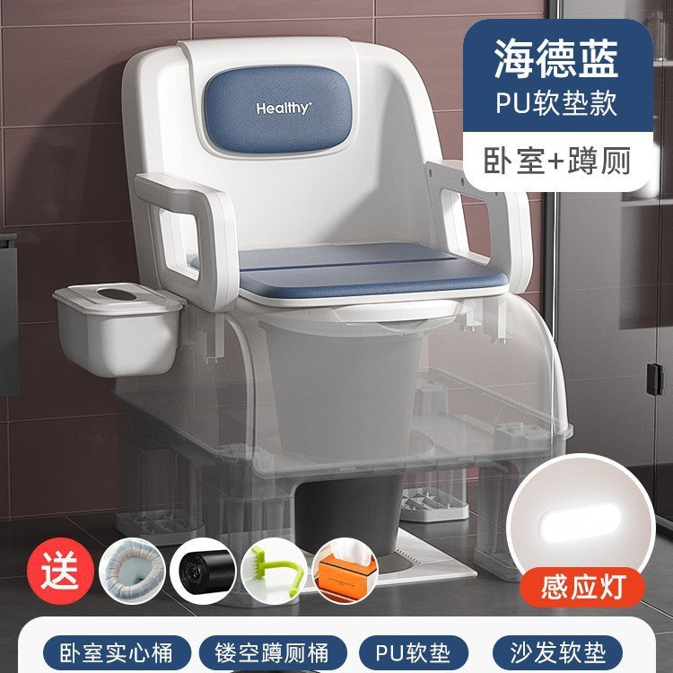 Bedside bedroom potty adult elderly toilet mobile horse room toilet chair bucket household pregnant women the elderly