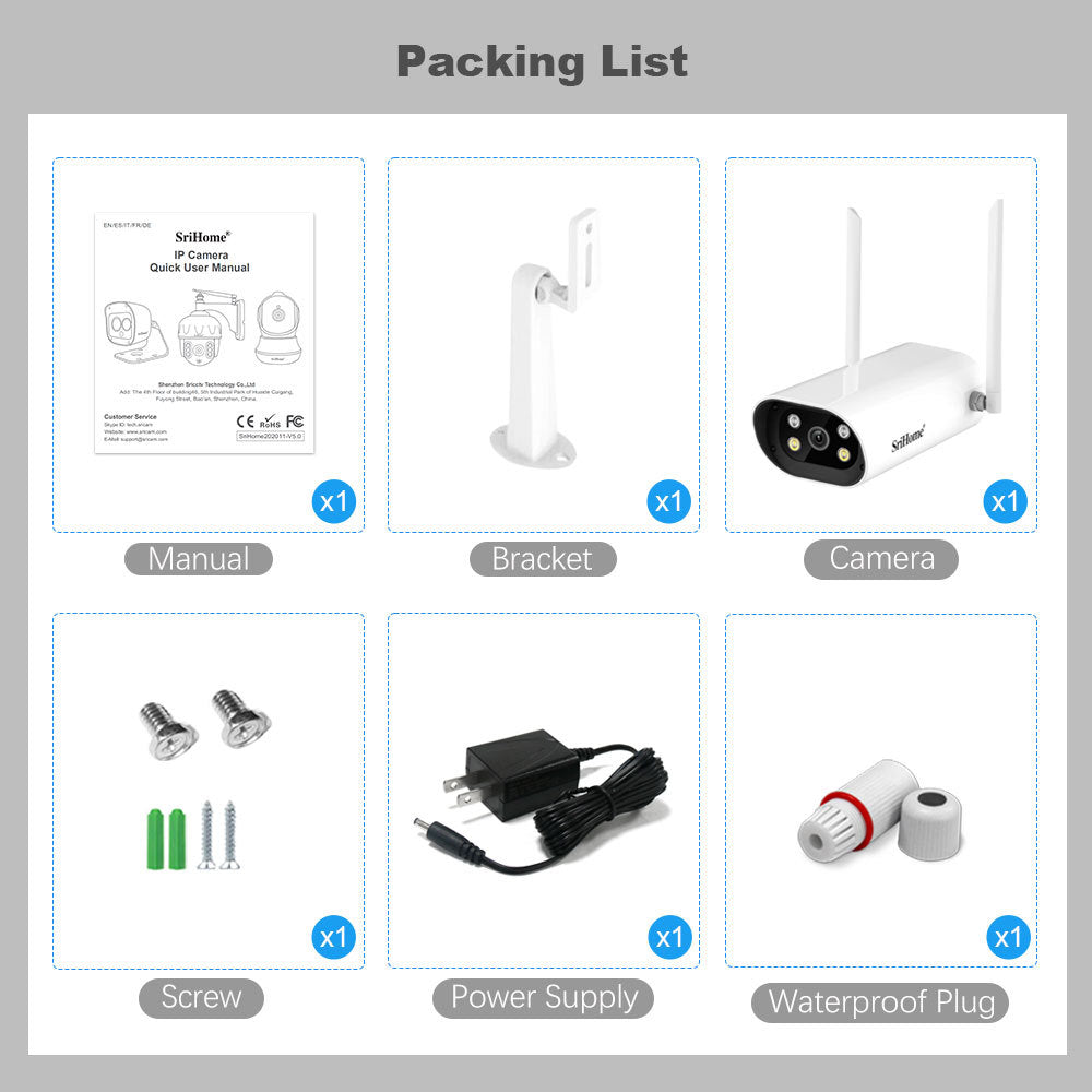 5 million high definition network camera starlight full color night vision voice intercom 5G dual band wifi surveillance camera