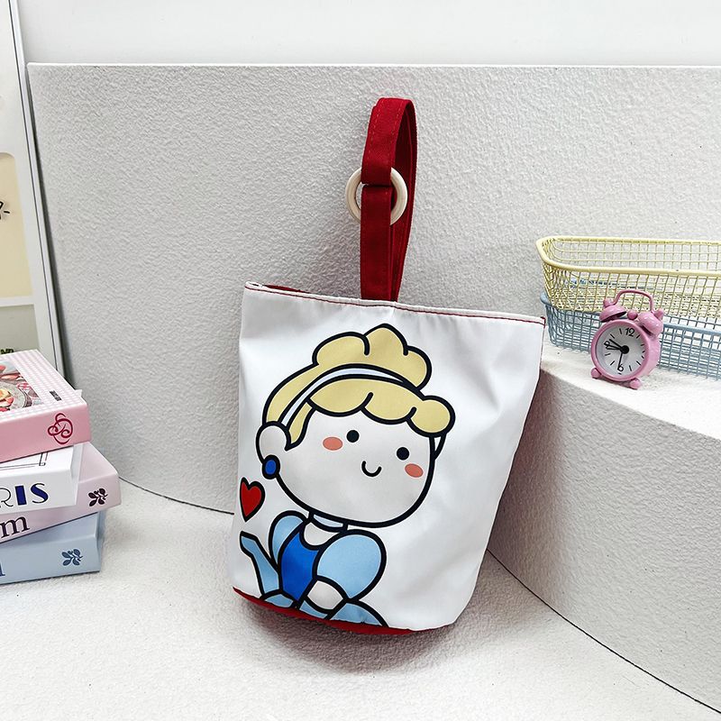 Kids hand-held lunch bag cute forest style lightweight work satchel bag for mothers to travel large capacity canvas bucket bag