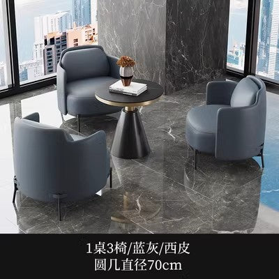 Business negotiation single sofa hotel lobby rest area sofa office light luxury reception sofa booth