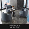 One table and three chairs blue gray [round table 70*57]
