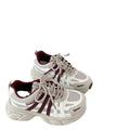 Burgundy retro thick sole dad shoes women's 2026 new autumn lightweight height increasing casual sports shoes