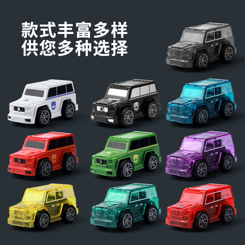 Dropshipping tiktok viral four-wheel drive off-road kids' toy car - hot-selling light-up flint inertia car