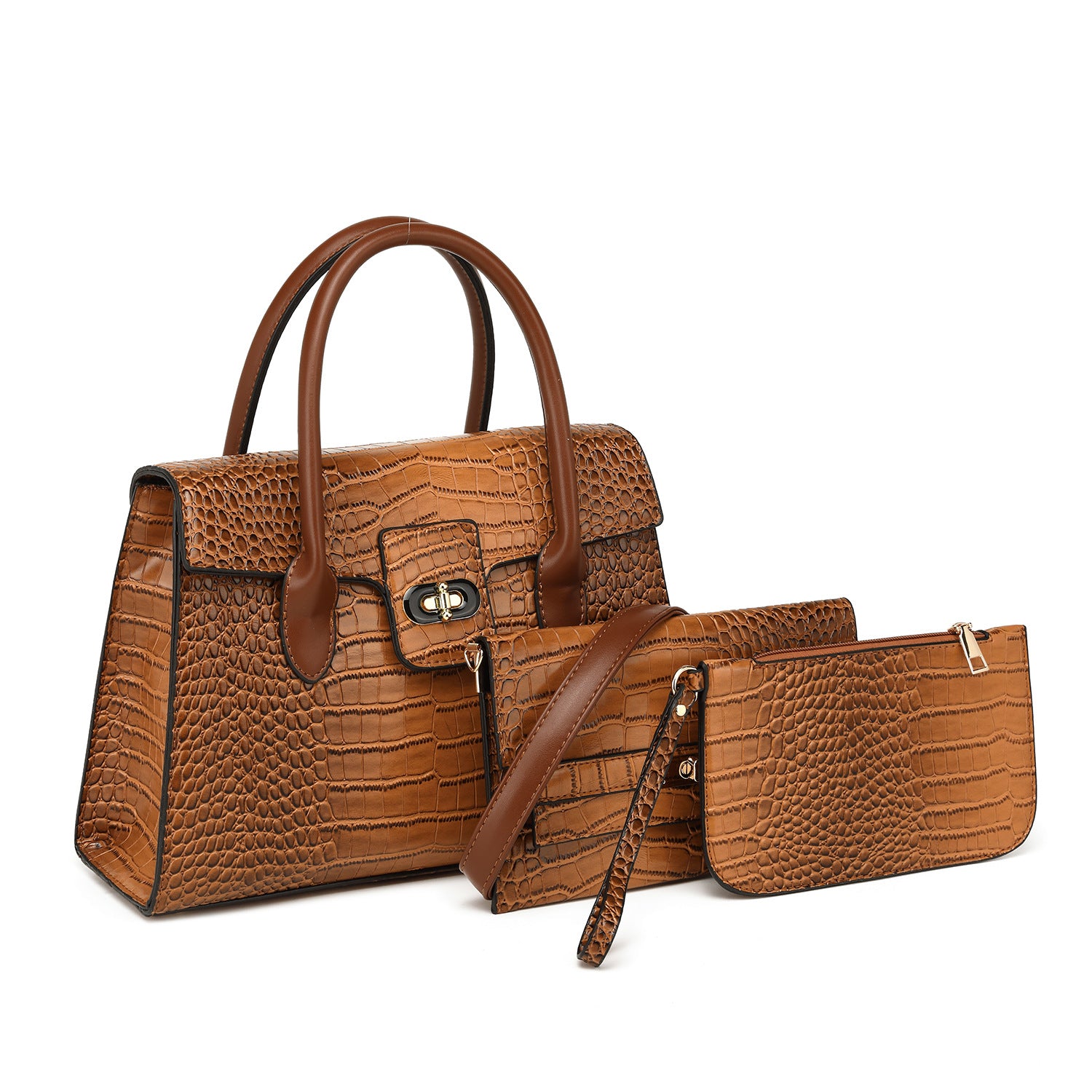 Spring 2025 New Fashion Trend Light Luxury Crocodile Pattern Women's Portable Tote Bag
