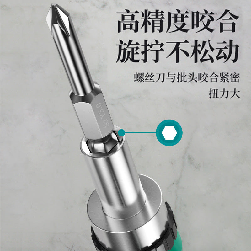 Baolian ratchet screwdriver multi-function one-word cross dual-purpose screwdriver for home labor-saving tool mini small screwdriver