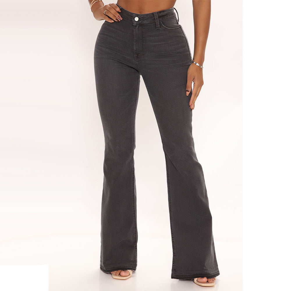 Ebay  speaker jeans women's fashion style hip lifting slimming look mop pants women's cross-border plus sizepants