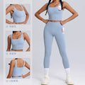 Lycra classy yoga suit set lulu same style buttery tight sportswear high elastic breathable fitness suit set