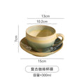 Afternoon tea office ceramic mug stylish kiln-turned retro style embossed milk coffee cup tea cup water cup