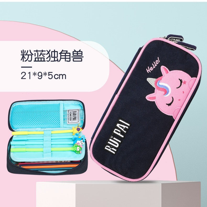 Rui brand single-layer large-capacity stationery bag simple pencil bag primary school students pencil bag wholesale creative lightweight creative cute