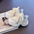 Girls' athletic shoes -  summer mesh breathable kids' chunky sneakers - big kids' student running white shoes