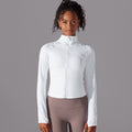 Naked comfortable outdoor sports outwear breathable mesh stand collar long sleeves zipper topsilm yoga fitness outwear
