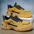 Men's spring black work shoes - non-slip, durable, breathable safety shoes for kitchen, construction, and general labor