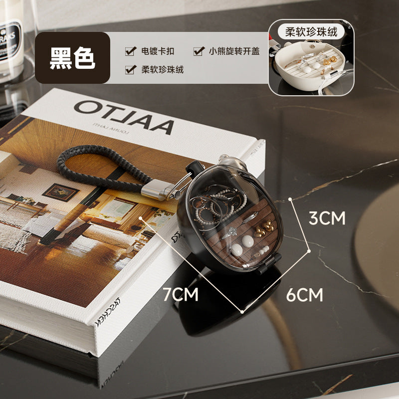 Travel jewelry box portable storage box earrings earrings studs ring necklace box jewelry accessory light luxury storage box