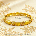 Middle eastern dubai filigree gold-plated bangle, bridal oval bead gold sand bracelet - cross-border wholesale & dropshipping available