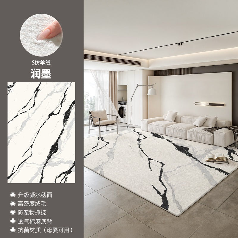 Carpet living room  new style no-wash and wipeable light luxury high-end modern simple bedroom no-maintenance waterproof floor mat