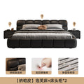 Accessible luxury genuine leather bed storage double bed casual italian puff bed master bedroom scandinavian leather bed head layer cowhide bed