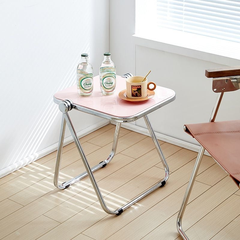 Transparent foldable small coffee table casualfor homecasual sofa corner table balcony small table scandinavianaccessible luxury bedroom side table
