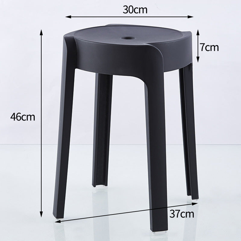 Thickened plastic stool for home strong and durable extra thick stackable casual modern windmill stool spare bench chair