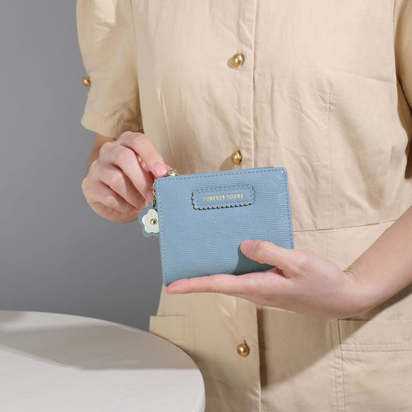 Forever young new women's wallet short Korean version fashion pu change bag  20% off card bag