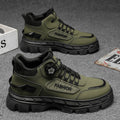 Men's 2025 spring new high-top casual sneakers, trendy thick-soled height-increasing non-slip outdoor work boots, martin boots