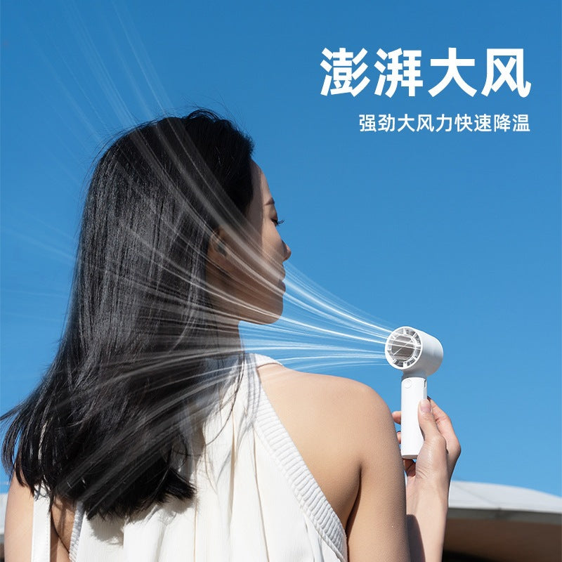 26 cross-border new portable fan semiconductor cold compress desktop stand light sound outdoor high wind handheld small fan