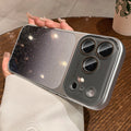 Crystal lens large window gradient glitter suitable for iphone17promax mobile phone case apple 15 high-end case