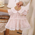 Summer lightweight lace flutter sleeve romper dress - baby girl princess outfit for newborns, first birthday, and 100-day celebration