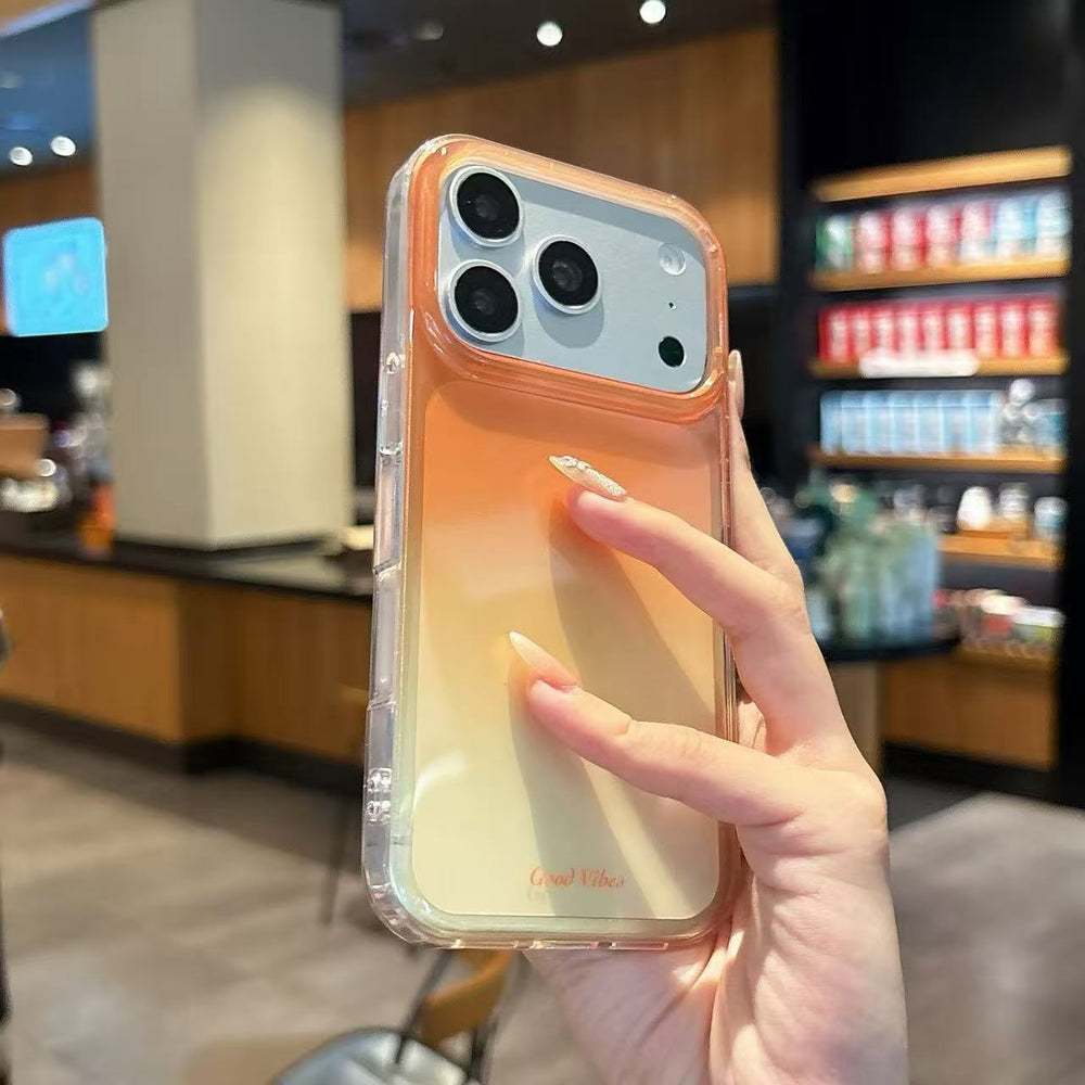 iphone 17 pro phone case, featuring a gradient tie-dye design, double-layer imd construction, and a new apple 15 drop-proof protective cover