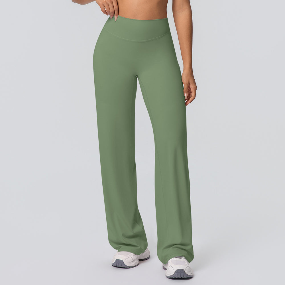 nude feel tight yoga pants high waist hip straight-leg pants looseslimming look outdoor sports running fitness pants