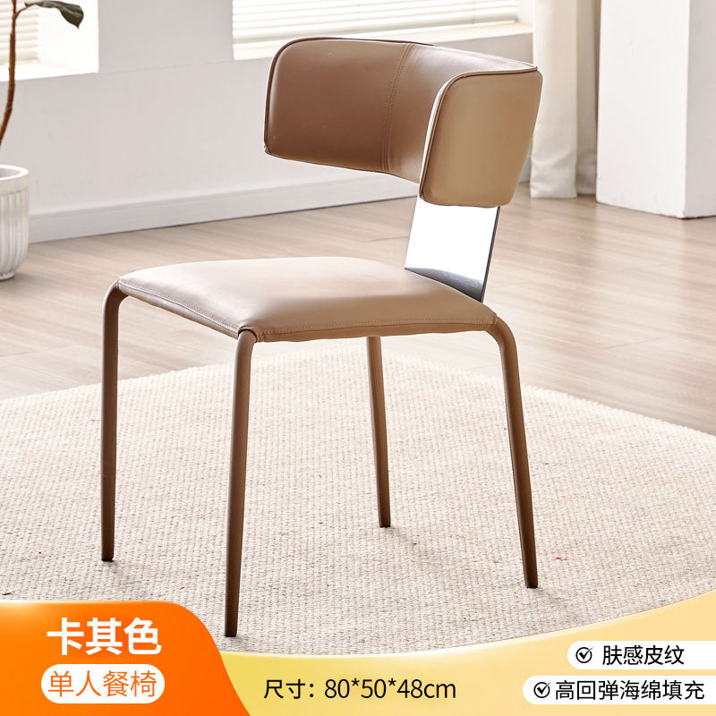 Italian high-end designer dining chair - light luxury, minimalist modern style for home, small apartments, cafes, and restaurants