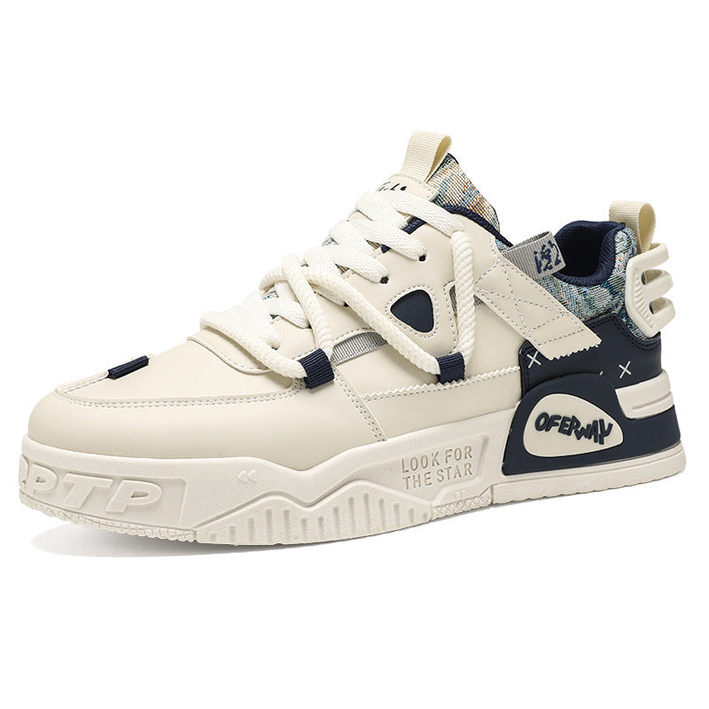 Summer men's shoes new breathable little white shoes men's Korean version trendy versatile platform sports shoes casual board shoes trendy shoes