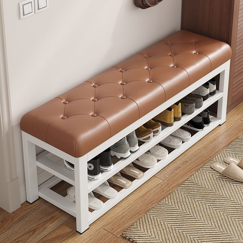 For home shoe changing stool, door can be used as a seat, entrance shoe rack, entrance shoe changing stool, soft cushion, accessorize iron shoe cabinet