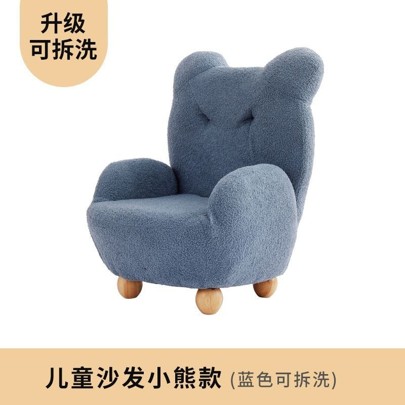 Kids sofa bear small sofa cute baby single cartoon seat mini lazy stool lambswool chair