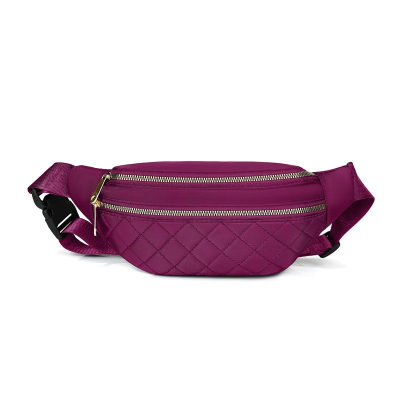 Foreign trade new diamond fashion breast bag outdoor sports versatile mobile phone fanny pack large capacity casual shoulder messenger bag